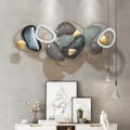 Coastal Creative Metal Stone Decor Modern Wall Decor 53.1"L x 25.5"H Living Room Decor