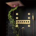 Wall-Mounted 406mm Shower Set Rainfall 5 Functions Thermostatic