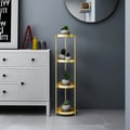 4-Tier Modern Free-Standing Bathroom Shelf in Gold