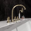 Veric Deck Mounted Roman Bathtub Faucet with Handshower Solid Brass