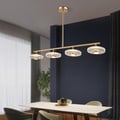 Micle Modern Gold Linear LED 4-Light Kitchen Island Light for Dining Room