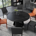 51.2" Modern Round Sintered Stone Dining Table Seats 4-6 People