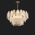 Cloude Modern 6-Light Tiered Cloud Glass Chandelier Adjustable Hanging Rod