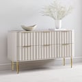 47" Fluted White 6-Drawer Dresser