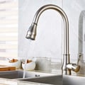 Twenk Single Lever Handle Pullout Spray Kitchen Tap Swivel Spout in Brushed Nickel
