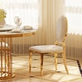 Set of 2 Affortable Luxury Modern Dining Chairs Gold with PU Leather Upholstery White