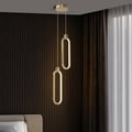2-Light Pendant Light Geometrical Shape Ceiling Light Adjustable Height