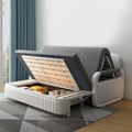 74" Linen Sleeper Sofa 3-Seater