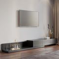 Extendable Floor TV Stand with 3 Drawers(84"-110")