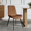 Linesly Mid-Century Dining Chairs PU Leather Upholstered Set of 2 Dining Room Chairs