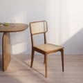 Japandi Modern Ash Wood Dining Chairs Walnut
