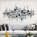 1300mmW Modern Luxury Style Black Metal Wall Decor Home Art in Living Room