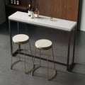 1500mm Industrial Rectangular White Bar Height Table Dining Table for Breakfast Nook