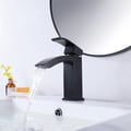 Ridge Black Single Hole Bathroom Sink Faucet Brass Deck Mounted Contemporary Style
