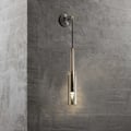 Minimalist Hanging Wall Light 1-Light Clear Armed Sconce Crystal Indoor Wall Lighting
