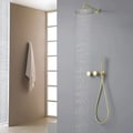 12" Wall-Mounted Rain Shower System with Hand Shower Brushed Gold