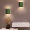 Modern Green Half-Cricle Resin Wall Sconce with 2-Light Living Room Bed Room Kitchen