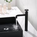 Ruth Industrial Matte Black Single Hole Bathroom Vessel Sink Faucet Single Handle Brass