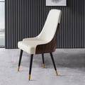 Modern Dining Chairs with Faux Leather Upholstery White