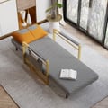 Orange Single chaise longue Sofa Bed