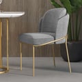 Linenic Series Modern Dining Chairs with Linen Upholstery Gray