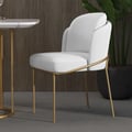 Linenic Series Modern Dining Chairs with Linen Upholstery White