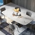 78.7" Modern Rectangle Sintered Stone Dining Table Seats 6-8 People
