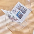 15.7" Modern Acrylic Standing Magazine Rack in Clear for Living Room