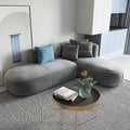 104.3'' L-Shaped Sectional Corner Modern Modular Sofa with Pillows in Gray