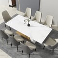 78.7" Affordable Luxury Rectangle Sintered Stone Dining Table Seats 8-10 People