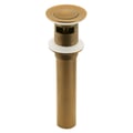 Classic Pop Up Drain with Overflow for Bathroom Sinks Solid Brass in Gold