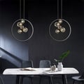 Bubi Black Pendant Light Minimalist Glass Globe LED 5-Light for Dining Room