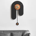 Modern Large Wall Clock Irregular Metal Oversized Decorative Wall Clocks in Black