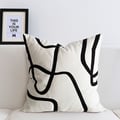 Modern Black Stripe Decorative Throw Pillow Cover Cushion Cover Protector 18 x 18 inches