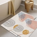 2 Pieces Modern Non-Slip Soft Bath Mat Set Abstract Bathroom Rugs 16" x 24" & 20" x 32"