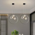 Bubi Black Pendant Light Minimalist Glass Globe LED 3-Light for Dining Room