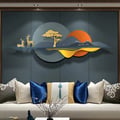 59" Modern 3D Unique Metal Nature Landscape Wall Decor Art for Living Room Bedroom