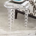Mid-Century Modern Acrylic End Table Clear Round Side Table