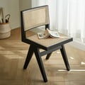 Archic Series Modern Ash Wood Dining Chairs Black