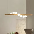 Linearc Modern Linear Kitchen Island Pendant Light Glass Globe 7-Light