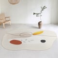 3'x 5' Modern Abstract Painting Area Rug Decorative Living Room Bedroom Irregular Carpet