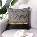 18'' x 18'' Modern Black & Gold Throw Pillow Cover Silk Cushion Protector