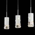 3-Light White Crystal Pendant Light Ceiling Light