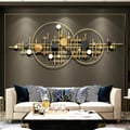 3D Glam Big Gold Round Wall Decor Unique Decorative Metal Home Hanging Art Living Room 