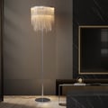 Postmodern Chrome LED Tassel Floor Lamp Home Decor Standing Lamp for Living Room