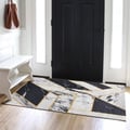 2' x 3' Morden Geometry Non-slip Front Door Mat PVC Entryway Rug