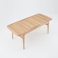 Mid Century Modern 6 - Person Rectangle Wood Outdoor Patio Dining Table in Natural