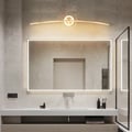 Gold Bathroom Vanity LED Wall Light Modern Wall Sconce with White Silicone Shade