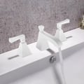 Modern Widespread Chrome Bathroom Sink Faucet Double Handle Solid Brass