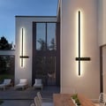 35" LED Long Strip Outdoor Wall Lighting Waterproof IP65 Outside Wall Sconce in Black 